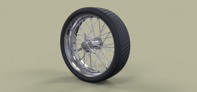 Wheel with spokes 3D मॉडल .c4d .max .obj .3ds .fbx .stl .blend 