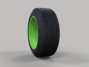 Wide car wheel 3D 模型