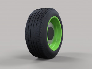 Wide car wheel 3D 模型