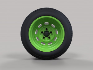 Wide car wheel 3D 模型