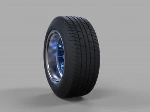 Wide car wheel 2 3D Model