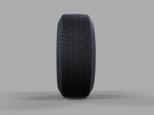 Wide car wheel 2 3D Model
