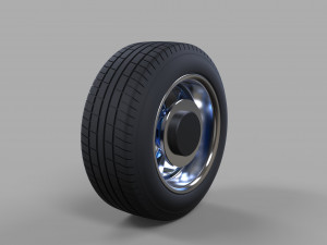 Wide car wheel 2 3D Model