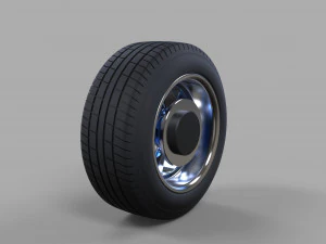 Wide car wheel 2 3D Model