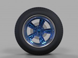 Wide car wheel 2 3D Model