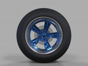 Wide car wheel 2 3D Model