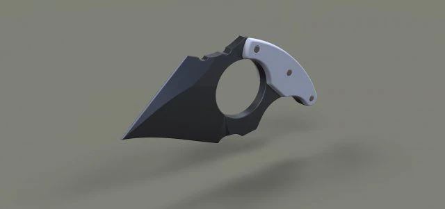 Push dagger 5 3D Model .c4d .max .obj .3ds .fbx .stl .blend 