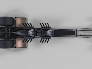 Front twin-engined dragster Modèle 3D