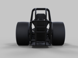 Front twin-engined dragster Modèle 3D