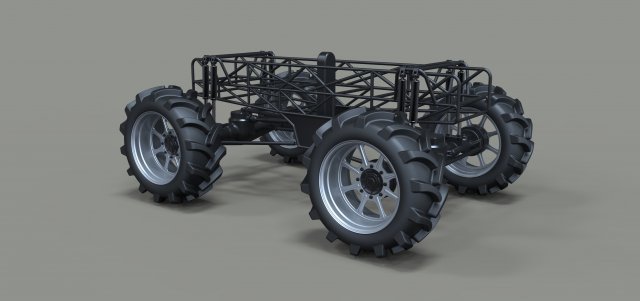 Chassis for mud truck 2 Model 3D .c4d .max .obj .3ds .fbx .stl .blend