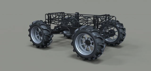 Chassis for mud truck 2 3D Model .c4d .max .obj .3ds .fbx .stl .blend 