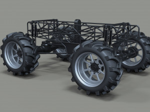 Chassis for mud truck 2 3Dモデル