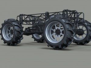 Chassis for mud truck 2 Model 3D