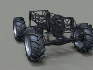 Chassis for mud truck 2 Model 3D