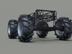 Chassis for mud truck 2 Model 3D