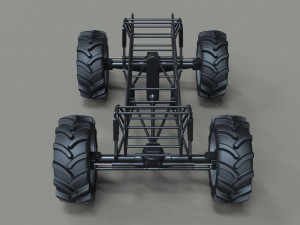 Chassis for mud truck 2 Model 3D