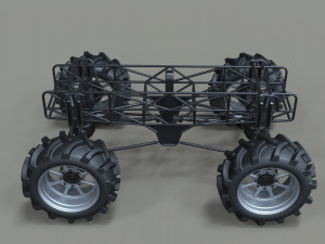 Chassis for mud truck 2 Model 3D