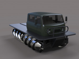 Screw terrain vehicle 3D 模型