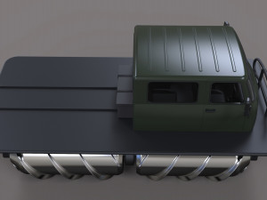 Screw terrain vehicle 3D 模型