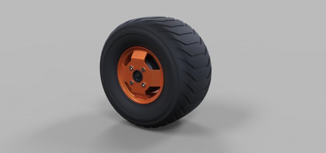 Wheel from stator electric scooter 3D-Modell .c4d .max .obj .3ds .fbx .stl .blend 