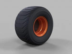 Wheel from stator electric scooter 3D Model