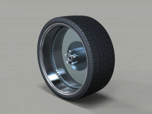Roda de carro transparente Modelo 3D
