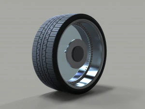 Roda de carro transparente Modelo 3D