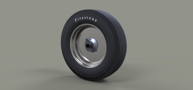 Wheel from old school formula one Model 3D .c4d .max .obj .3ds .fbx .stl .blend 