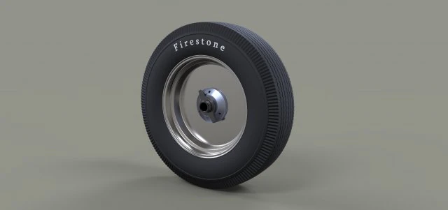 Wheel from old school formula one 3D Model .c4d .max .obj .3ds .fbx .stl .blend