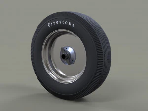 老派一级方程式赛车的车轮 3D 模型