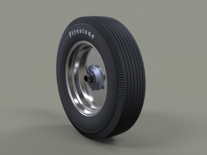 Wheel from old school formula one Model 3D
