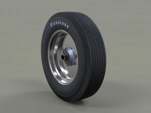 Wheel from old school formula one 3D Model