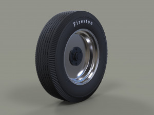 Wheel from old school formula one Model 3D