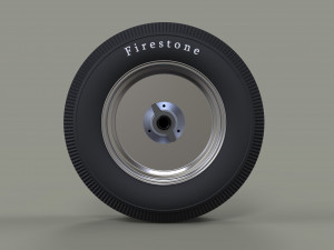 Wheel from old school formula one Model 3D