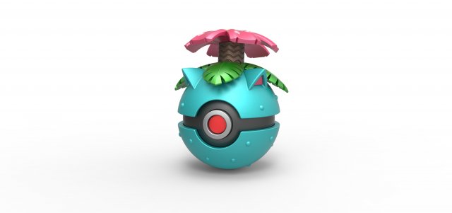 Venusaur orb 3D Print Model .c4d .max .obj .3ds .fbx .stl .blend 