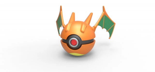 Charizard orb 3D Print Model .c4d .max .obj .3ds .fbx .stl .blend