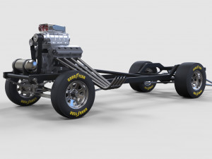 Chassis of gasser 3D 模型