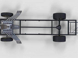 Chassis of gasser 3D 模型