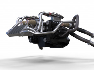 Double engine v8 3D 모델