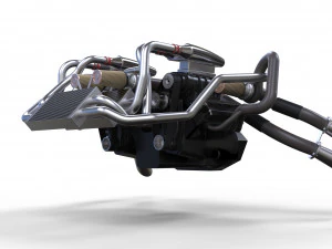 Double engine v8 3D Model