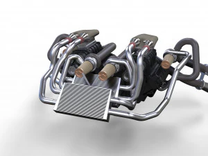 Double engine v8 3D Model