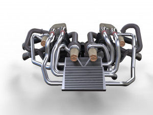 Double engine v8 3D 모델