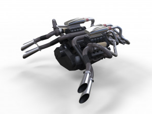 Double engine v8 3D 모델