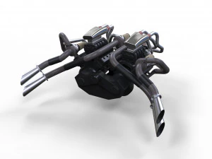 Double engine v8 3D Model