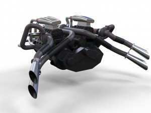 Double engine v8 3D 모델