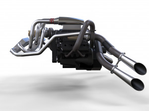 Double engine v8 3D 모델