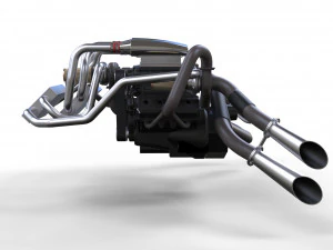 Double engine v8 3D Model