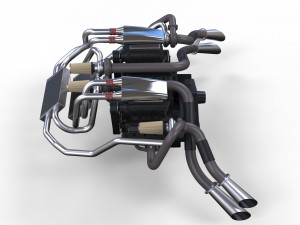 Double engine v8 3D 모델