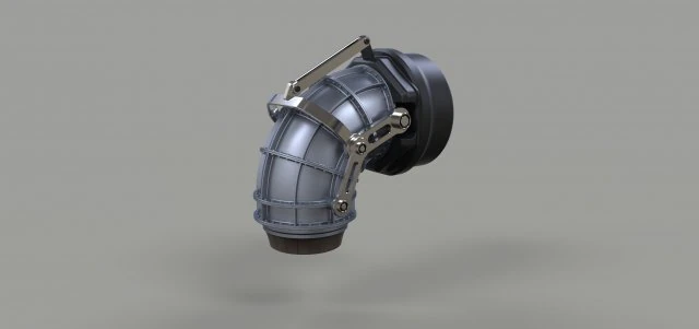 Jet nozzle 3D Model .c4d .max .obj .3ds .fbx .stl .blend
