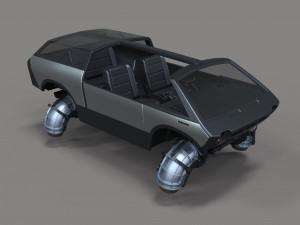 Flying jet car 3D Model